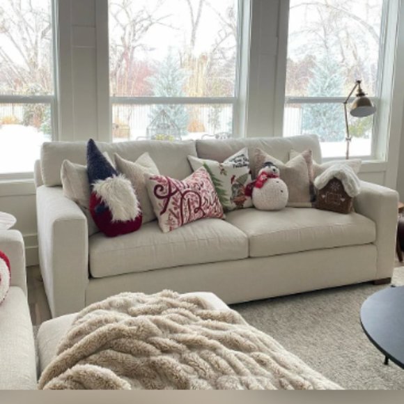 Pottery Barn All is Bright Embroidered Lumbar Throw Pillow Cover - Picture 4 of 14